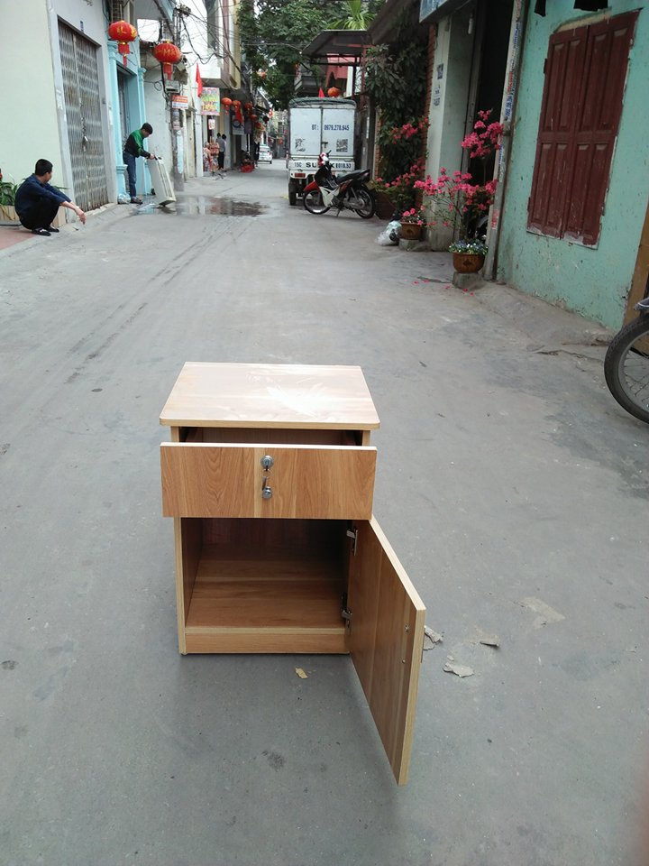 Tủ Đầu Giuờng Gỗ Công Nghiệp 1 Cánh 1 Ngăn Kéo Hải Phòng.